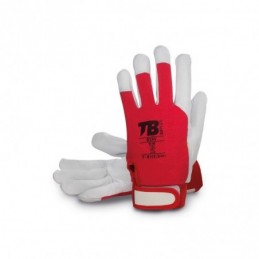 GUANTE F/CORDERO GRIS/ROJO...