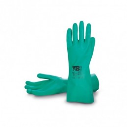 GUANTE NITRILO FLOCADO VERDE