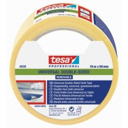 CINTA DOBLE CARA REMOVIBLE TRANSPARENTE 10 MTS X 50 MM